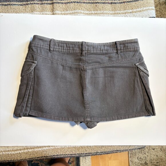 Garage Dark Grey Mini Skort with Pockets and Belt Loops Size Medium - Picture 4 of 6